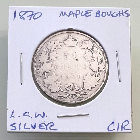 1870 Canada Queen Victoria Silver 1/2 Dollar Coin! - Picture 1 of 6